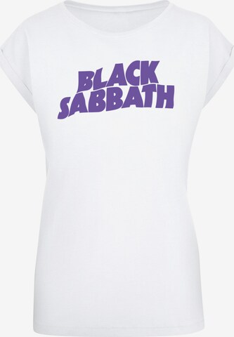 F4NT4STIC Shirt \'Black Sabbath Heavy Metal Band Wavy Logo Black\' in Weiß |  ABOUT YOU