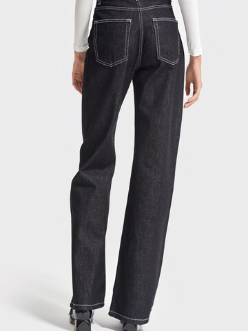 IT'S BASIC Regular Jeans 'Straight High Rise Jeans' in Zwart