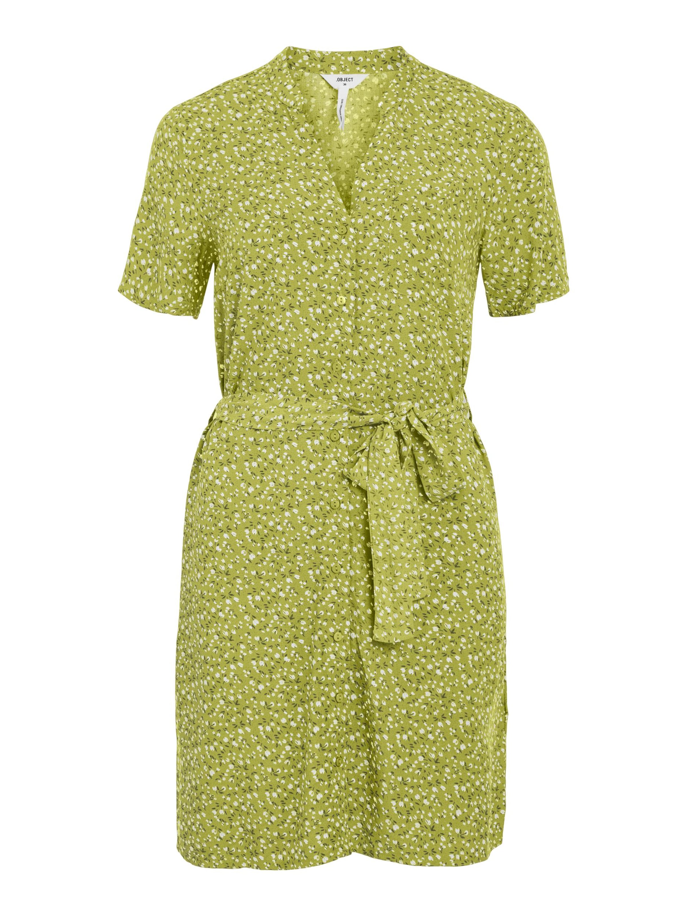 OBJECT Sukienka koszulowa 'EMA ELISE' w kolorze zielony: przód