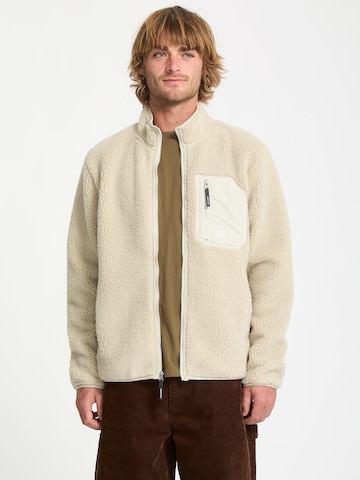 Veste en polaire 'Muzzer Fuzzar' Volcom en beige : devant