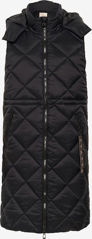 Cream Bodywarmer 'Gaiagro' in Zwart: voorkant