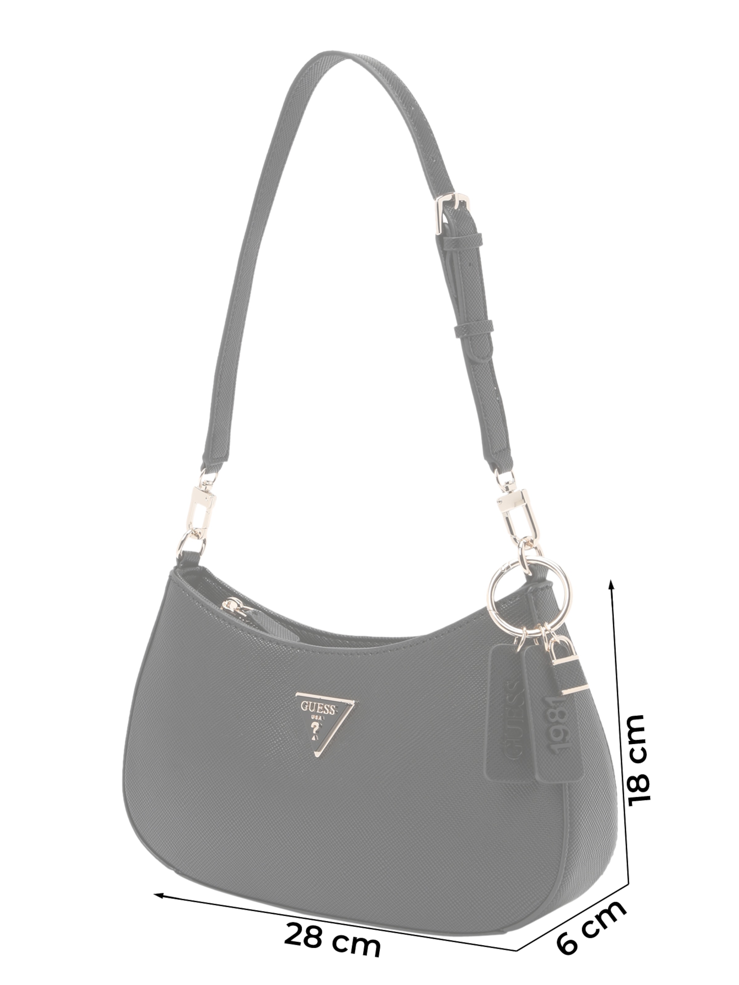 GUESS Torba na ramię 'Noelle' w kolorze czarny