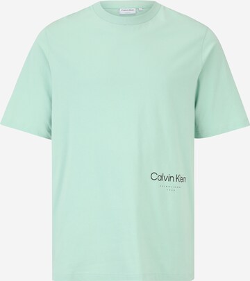 Calvin Klein Big & Tall Shirt in Green: front