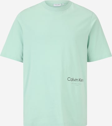 Calvin Klein Big & Tall Tričko – zelená: přední strana