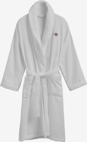 GANT Short Bathrobe in White: front