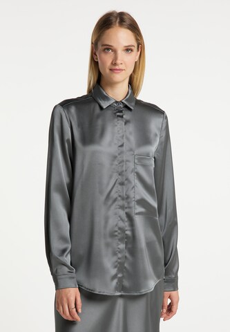 DreiMaster Klassik Blouse in Grey: front