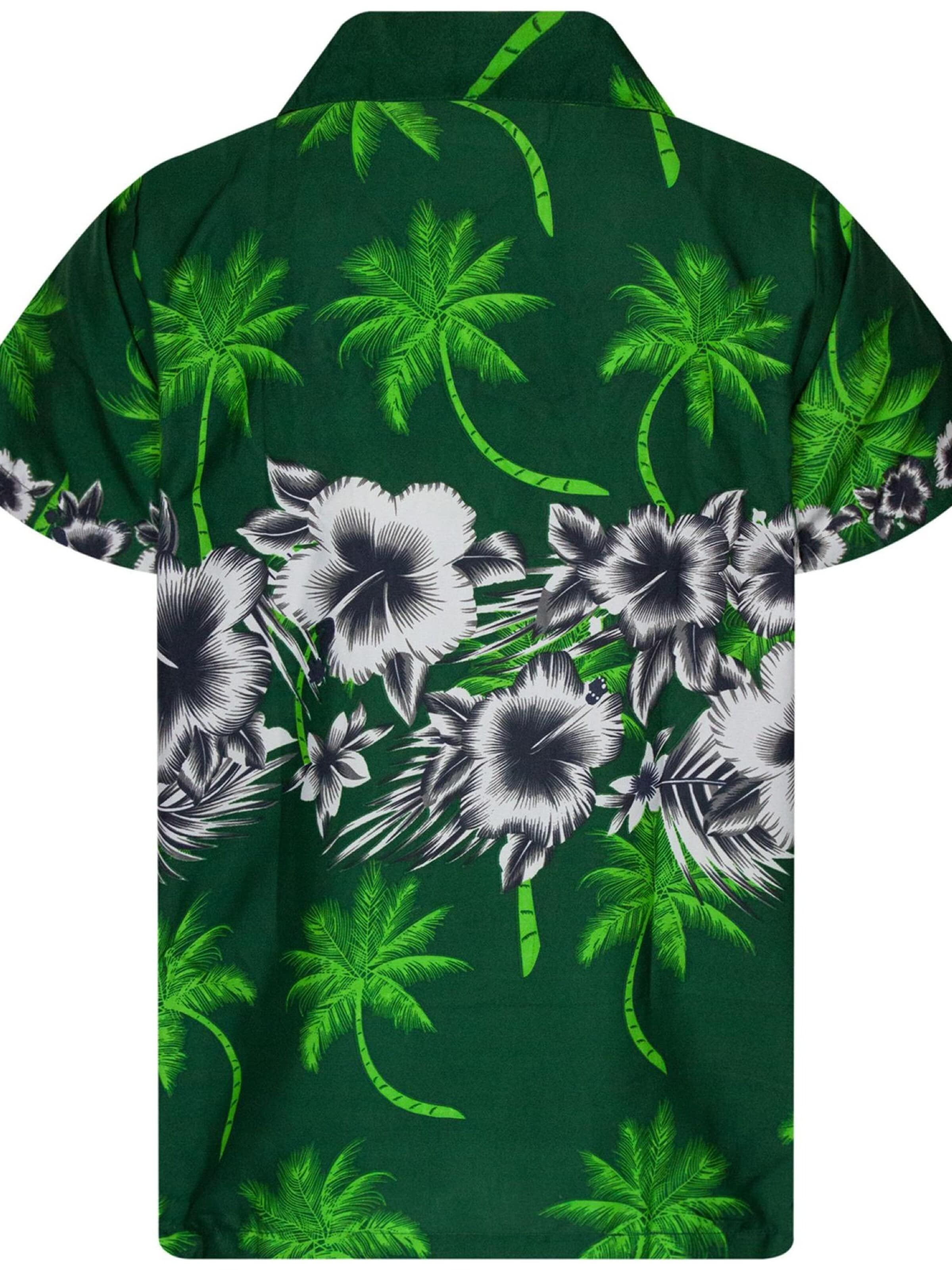 Camicia da donna 'Flower Chest' di King Kameha in verde