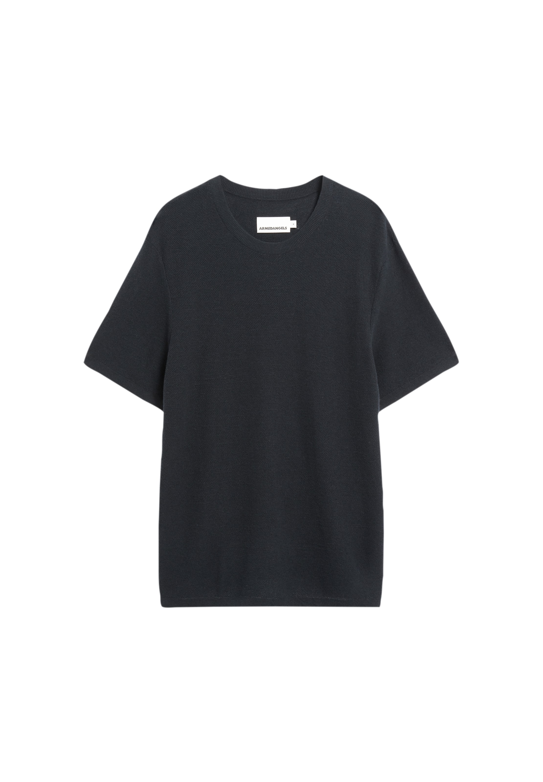 ARMEDANGELS Strickpullover ERWAAN LINO in Schwarz: Vorderseite