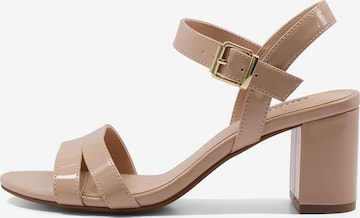 Sandales à lanières Dune LONDON en beige : devant