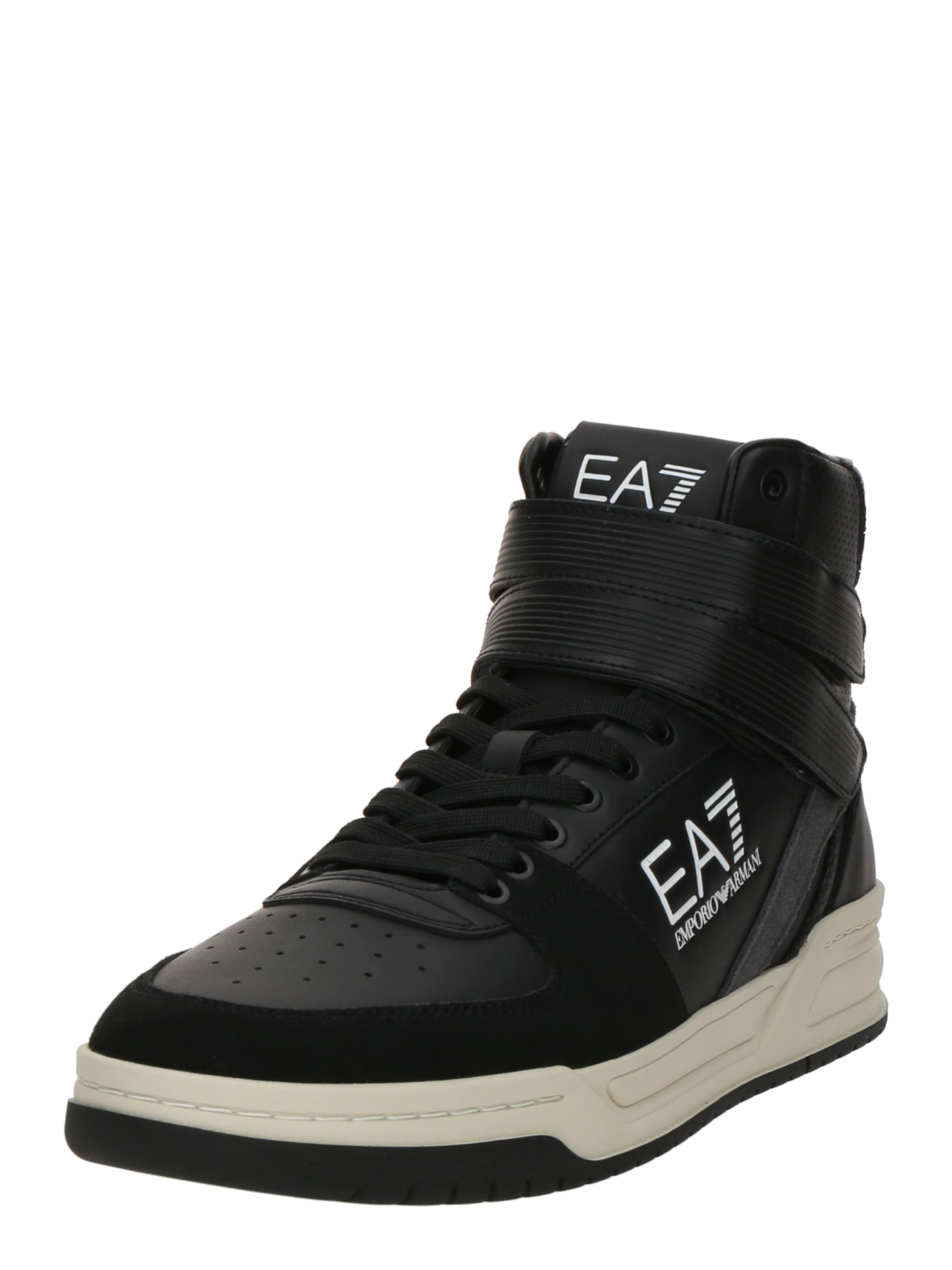 Sneaker alta 'BASKET BASELINE' di EA7 Emporio Armani in nero: frontale