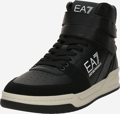 EA7 Emporio Armani Visoke tenisice 'BASKET BASELINE' u crna / prljavo bijela, Pregled proizvoda