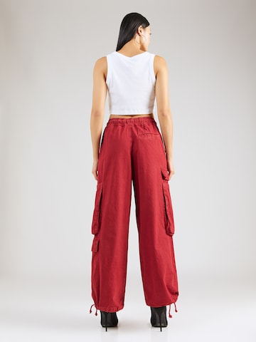 TOPSHOP Wide Leg Hose in Rot