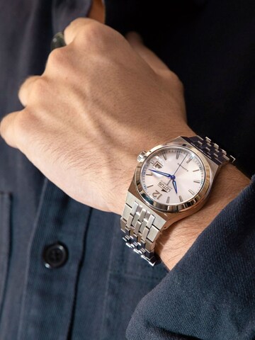 Lotus Analoog horloge in Zilver