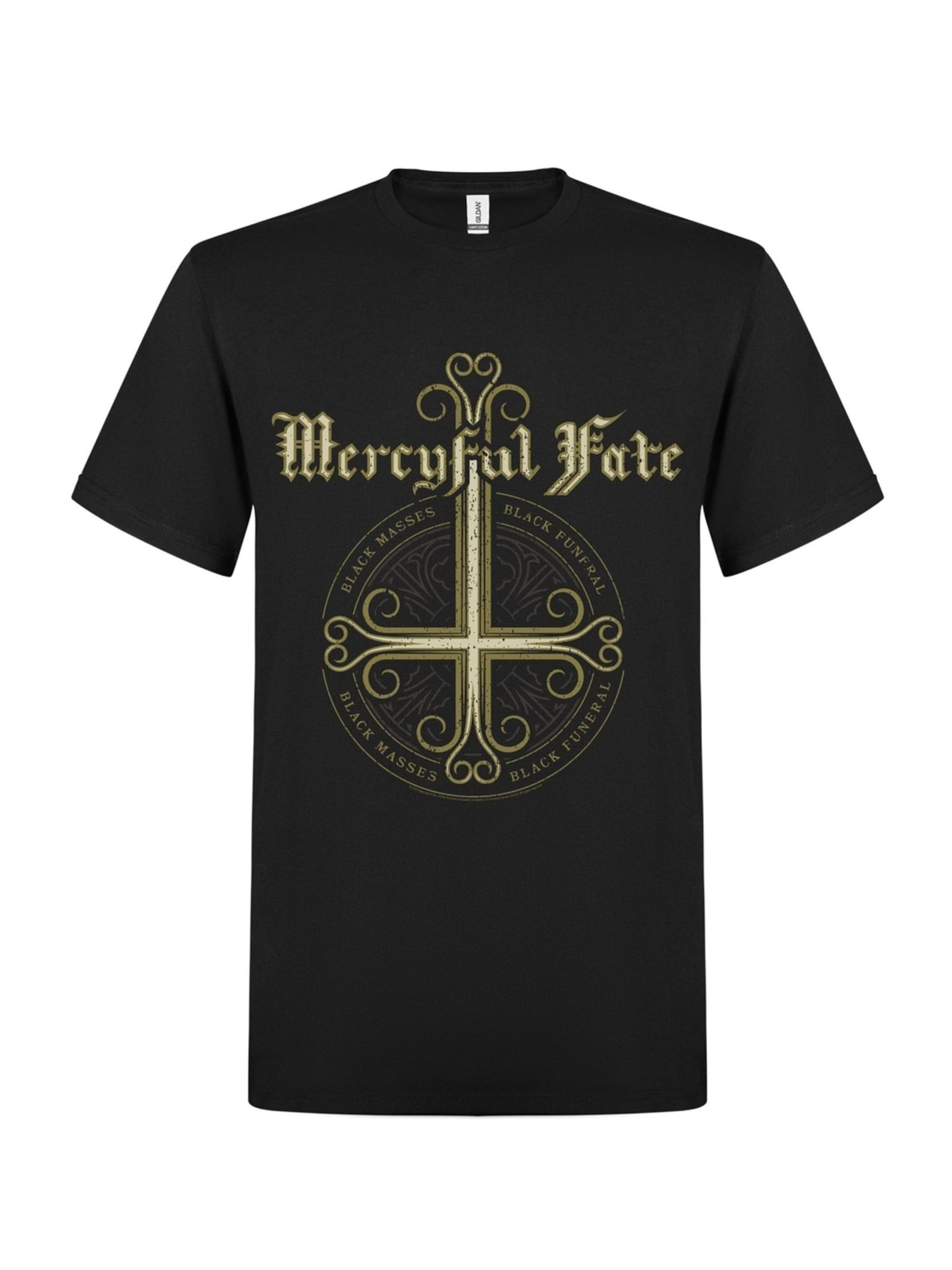 Rockshirts Shirt 'Mercyful Fate  Cross T-Shirt' in Black: front