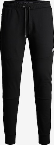 JACK & JONES - Tapered Pantalón 'Will' en negro: frente