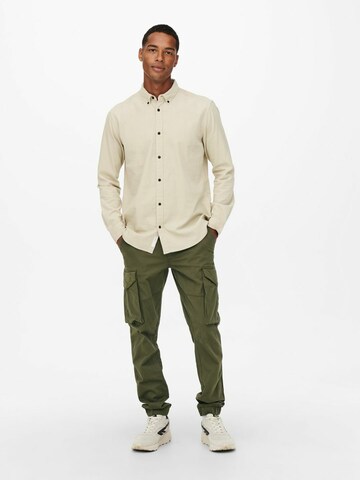 Tapered Pantaloni cargo 'Kim' di Only & Sons in verde