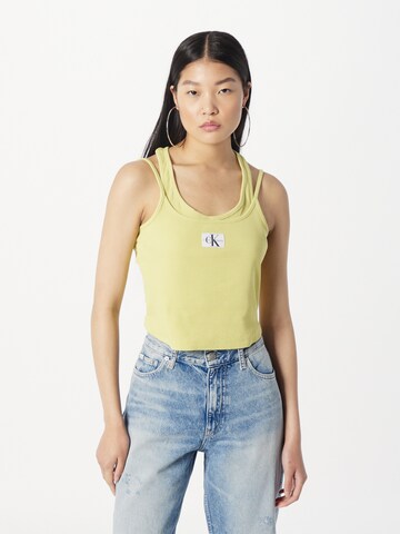 Calvin Klein JeansTop - žuta boja: prednji dio