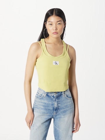 Calvin Klein Jeans - Top em amarelo: frente