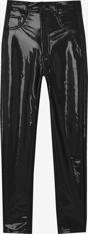 Skinny Pantalon Pull&Bear en noir : devant