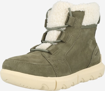 SOREL Snow Boots 'Explorer Next Carnival WP' in Green: front