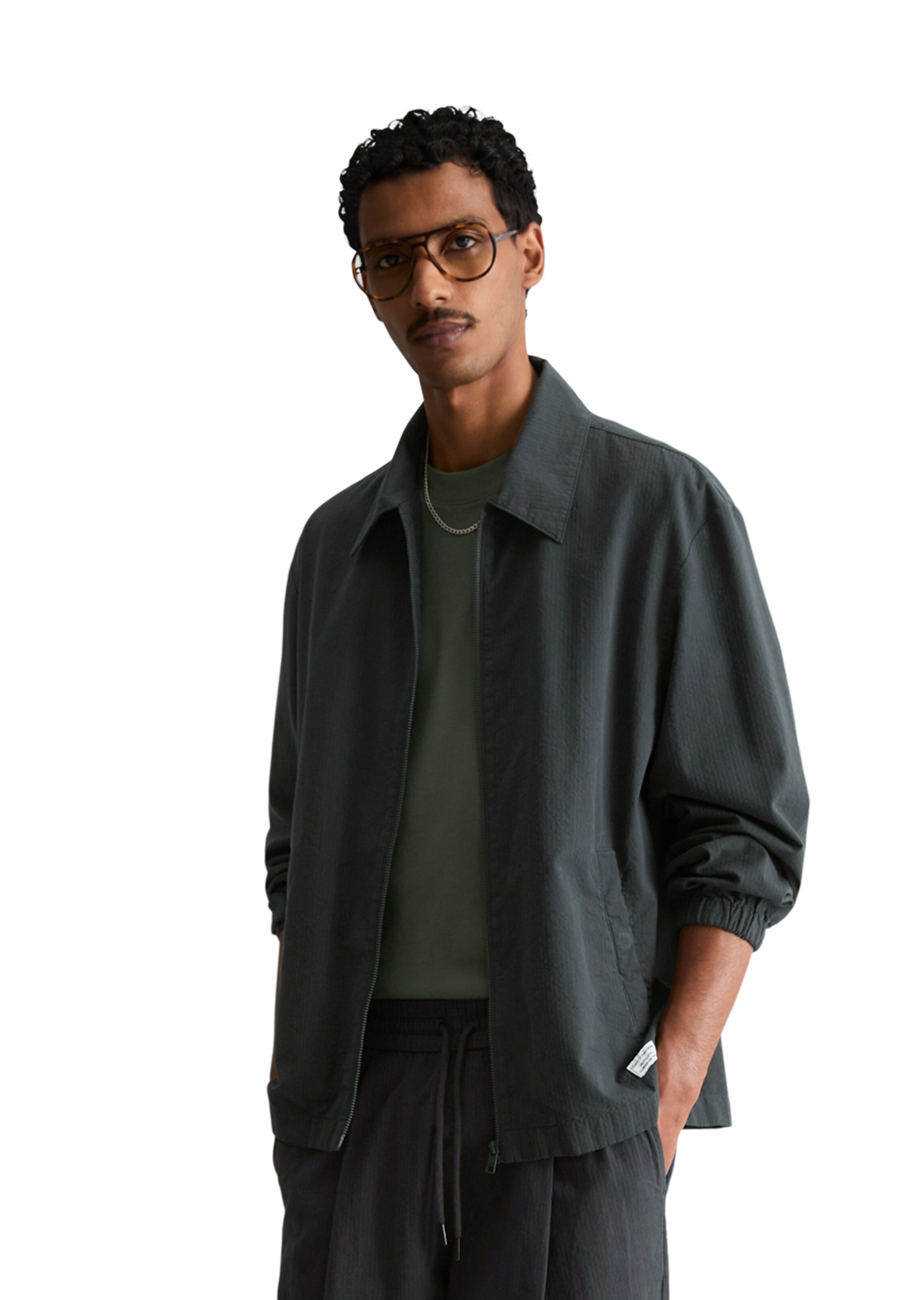 Marc O'Polo DENIM Tussenjas in Blauw: voorkant
