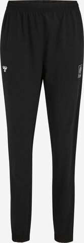 Hummel Tapered Workout Pants in Black: front