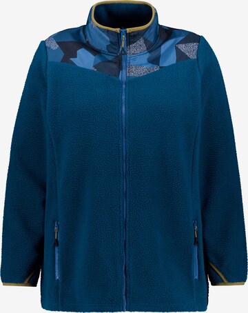 Ulla Popken Fleece Jacket in Blue: front