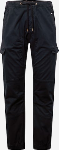 INDICODE JEANS Tapered Cargo Pants 'Levy' in Black: front