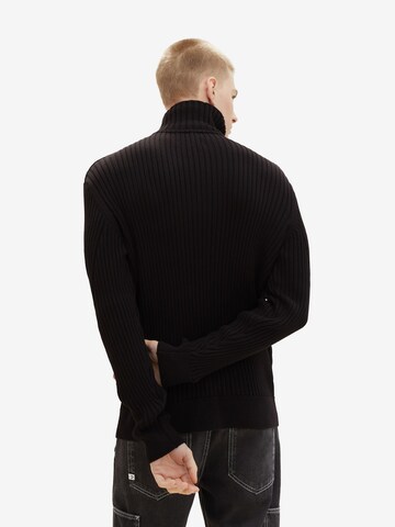 TOM TAILOR DENIM Sweater in Black