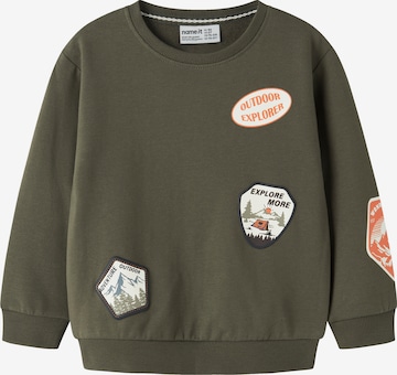 NAME IT Sweatshirt 'NMMOLE' in Green: front