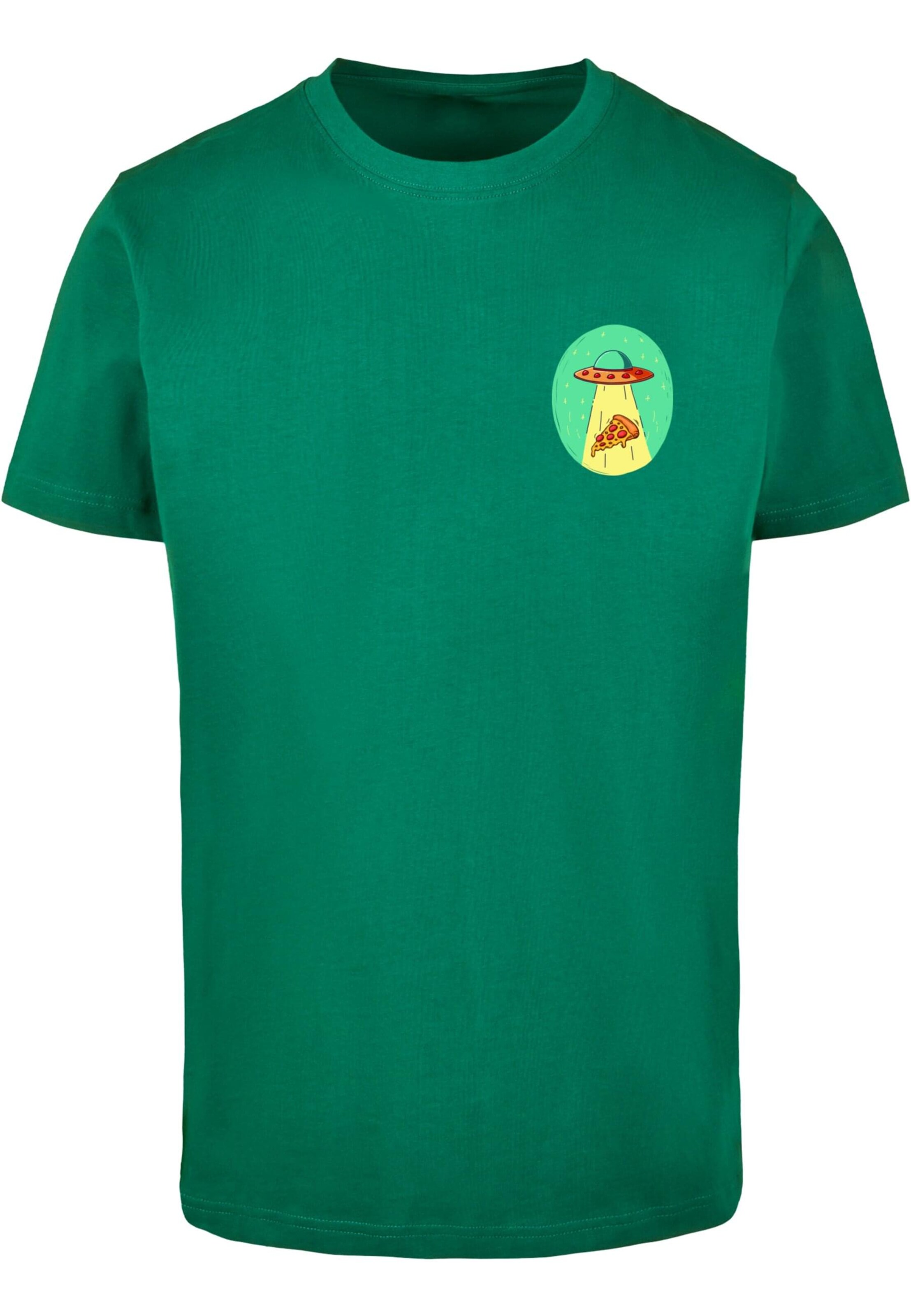 Mister Tee Bluser & t-shirts 'Ufo Pizza' i grøn: forside