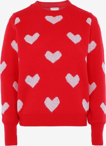 Jalene Sweater in Red: front