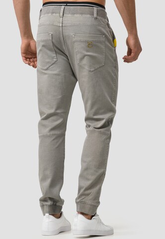 INDICODE JEANS Tapered Broek 'Zannes' in Grijs