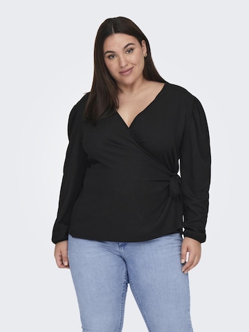 ONLY Carmakoma Bluse in Schwarz: predná strana