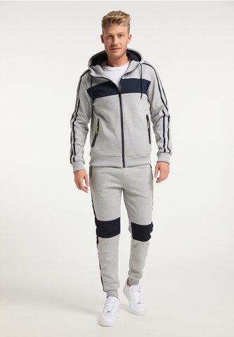 Mo SPORTS Sweatjacke in Grau