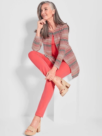 Goldner Strickjacke in Rot