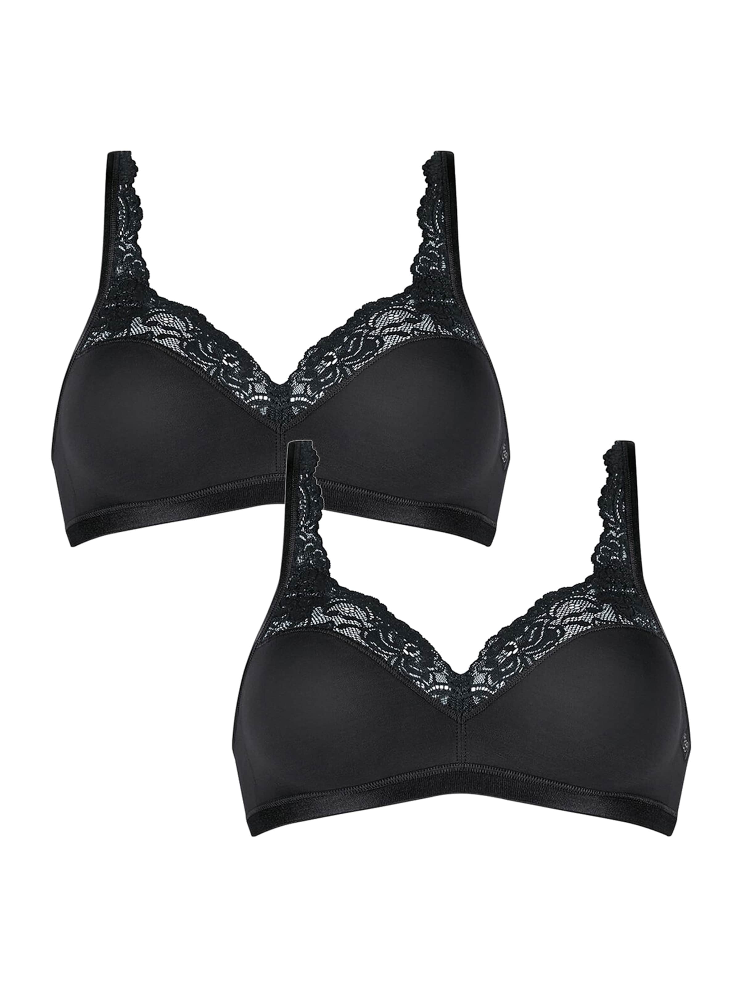 SLOGGI - Bustier Sujetador ' Romance ' en negro: frente