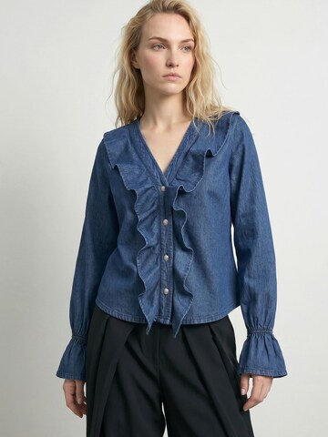 Camicia da donna 'HDCami' di HYPEDROP in blu: frontale