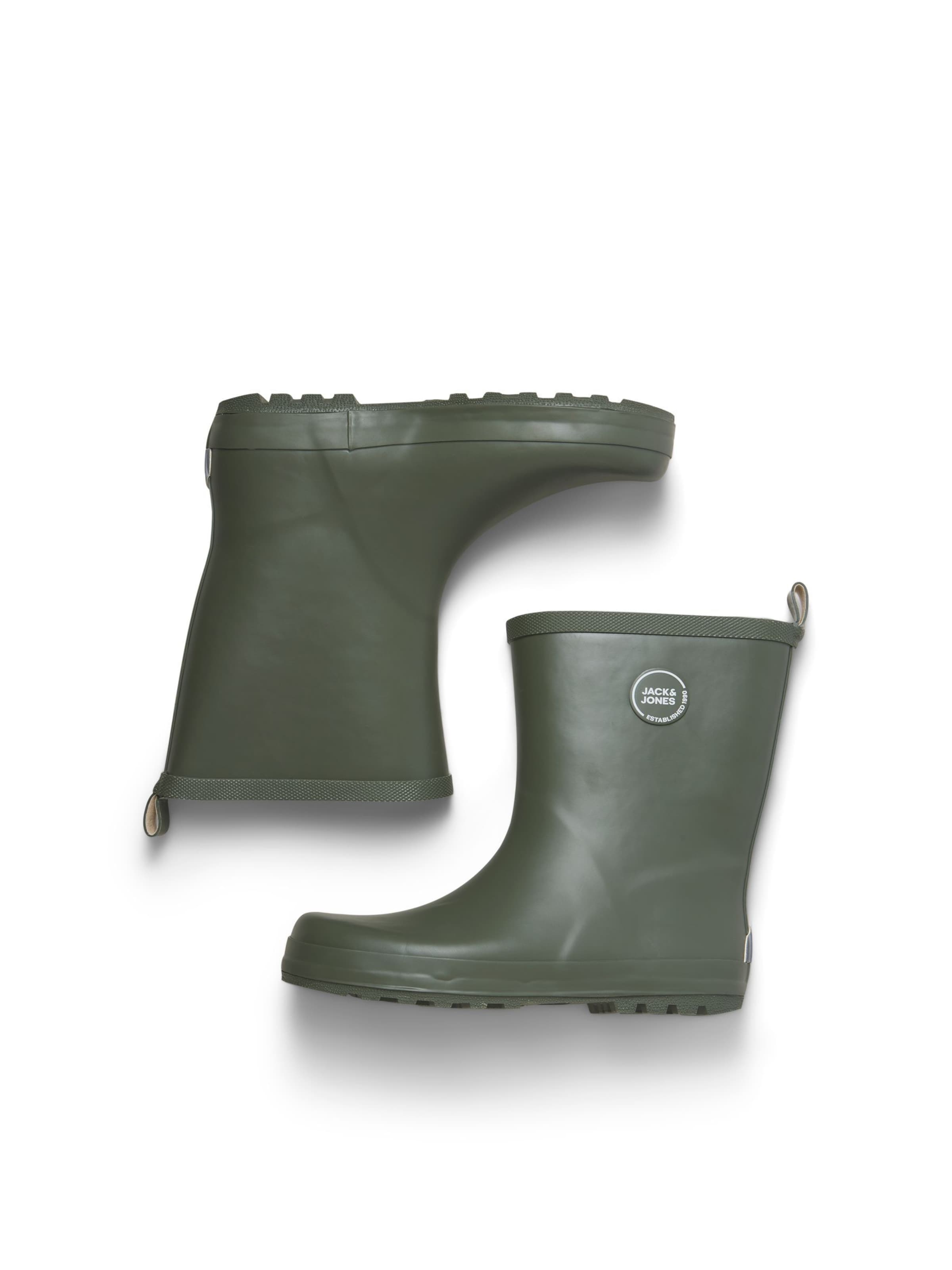 Jack & Jones Junior Rubber Boots in Green