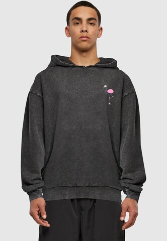 Merchcode Sweatshirt 'Flamingo' in Schwarz: Vorderseite