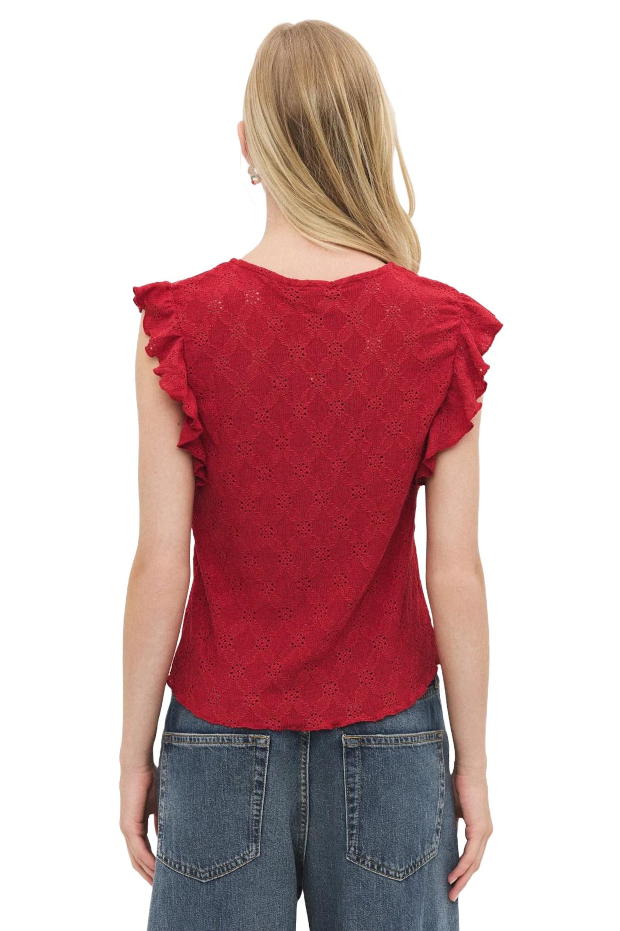 No Matter What Bluse in Rot