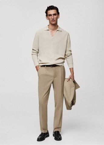 MANGO MAN Sweater 'Cottonp' in Beige