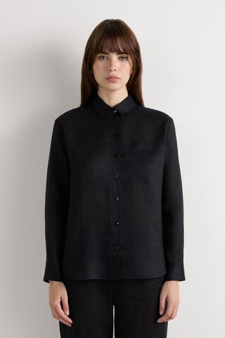INTIMISSIMI Blouse 'The Pure Linen' in Black: front