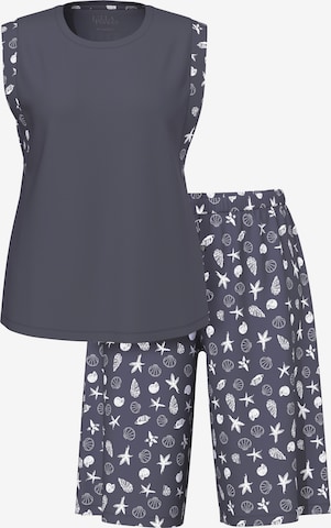 Ulla Popken Korte pyjama in Grijs: voorkant