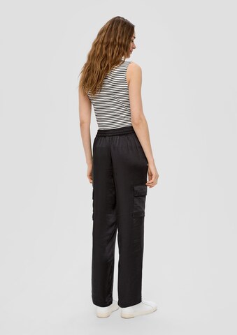 s.Oliver Wide leg Cargo Pants in Black