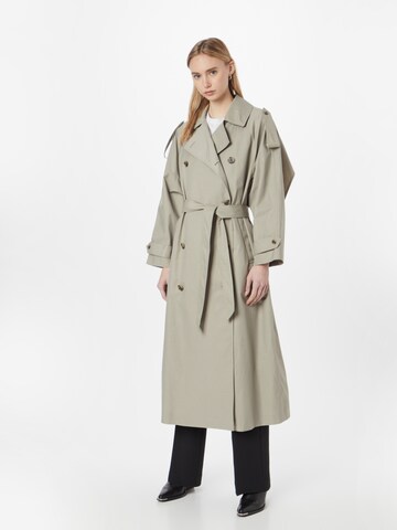 Calvin Klein Ανοιξιάτικο και φθινοπωρινό παλτό σε γκρι: μπροστά