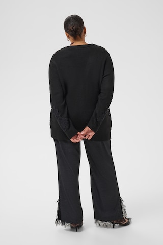 KAFFE CURVE Knit cardigan 'Siffa' in Black