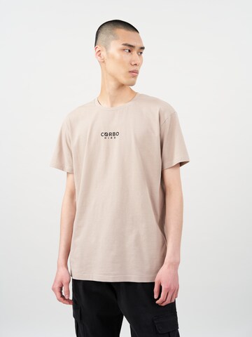 Cørbo Hiro T-Shirt 'Shibuya' in Beige: predná strana