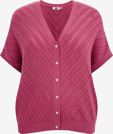 Cardigan WE Fashion en rose : devant