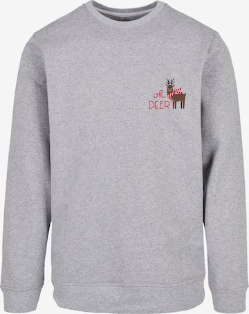 Sweat-shirt 'Christmas Deer' F4NT4STIC en gris : devant